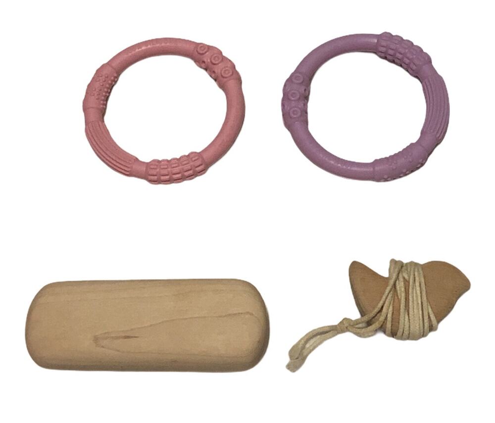 Earnest Efforts Wood Toy Rattle Lifefactory Teething Rings